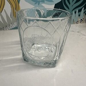 Crown Royal Glass Tumbler Embossed Diamond Pattern Canadian Whiskey On The Rocks